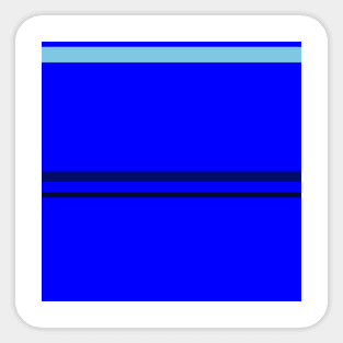 A shocking blend of Lightblue, Blue, Dark Imperial Blue and Cetacean Blue stripes. Sticker